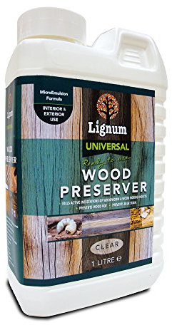 Lignum Universal Wood Preserver, 1 Liters, Clear, 12x6x19.5 cm