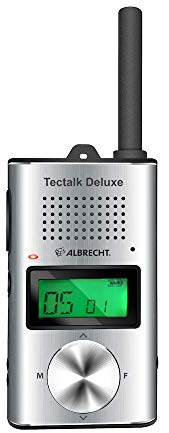 Albrecht Tectalk Deluxe, 29895, PMR446 Funkgerät im schicken Slim-Line Design inkl. Schutztasche und USB-C Ladekabel, Reichweite bis zu 10km