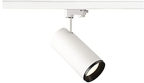 SLV 3 Phasen System Leuchte NUMINOS® PHASE L / LED 3-Phasen-Strahler, Spot, Decken-Strahler, Decken-Leuchte, Schienensystem, Innen-Beleuchtung / 4000K 28W 2715lm weiß dimmbar 60Grad