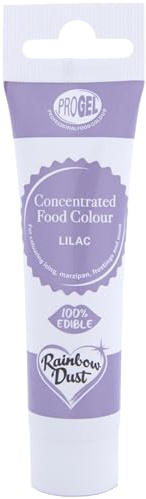 Rainbow Dust ProGel Concentrated Food Colour, Lilac Colouring Gel For Baking and Cake Decorating, 25g Tube