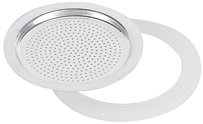 Piezas de repuesto para cafetera espresso italiana Moka, filtro de acero inoxidable y juntas de silicona