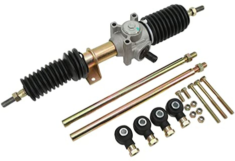 Keenso Kit de Pignon de Crémaillère de Direction, Assemblage de Pignon de Crémaillère de Direction Assistée Kit de Crémaillère de Biellettes de Boîte de Vitesses en Métal de Remplacement