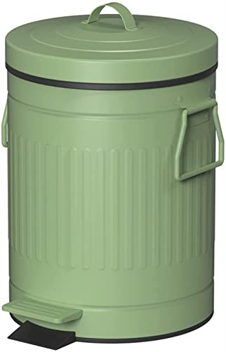 XCC Mode Bacs rétro Ménage Salon Bacs Salle De Bains Toilette avec Couvercle Pédale Lentement Abaissé Gain de Place (Size : 12L)