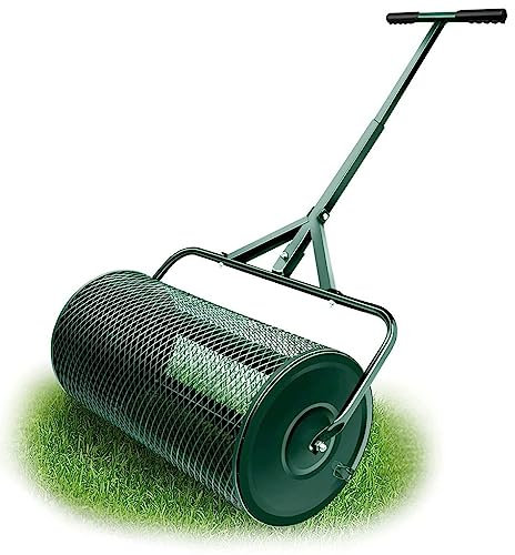 Spargitore Di Compost, Spargitore Di Muschio Di Torba Da 24 Con Manico Lungo A Forma Di T per Prato E Giardino, Leggero E Durevole per Spargere Muschio Di Torba, Fertilizzante, Semi A