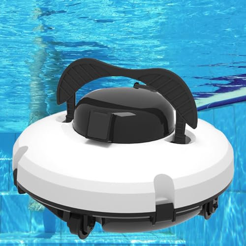 FJYAWEN Pool Robot Cleaner Swimming Pool Cleaner Cordless Wall Climbing Pool Vacuum Automatic Swimming Pool Cleaning Robot