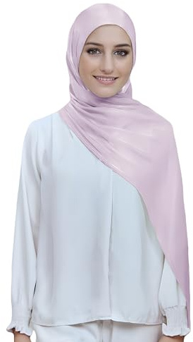 Lina & Lily Sheen Shimmer Women's Crepe Scarf Shawl Wrap Head Hijab Lightweight