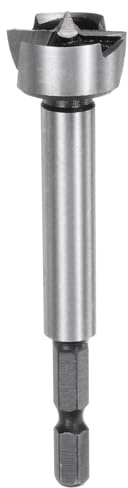sourcing map Forstner - Punta da trapano da 22 mm, in acciaio al carbonio, multi-dente, per forare il legno, con codolo esagonale da 6,35 mm, per legno duro, legno tenero, compensato, lavorazione del
