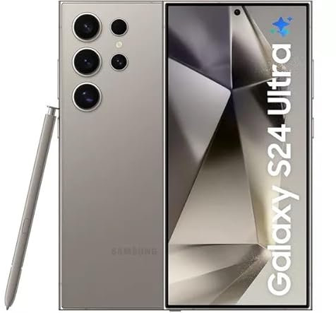 Samsung Galaxy S24 Ultra 256GB Titanium Grey Dual Sim (Single Sim+ e-Sim) Unlocked (Renewed)