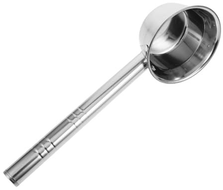 SUPVOX Mestolo in Acciaio Inossidabile per Acqua Manico per Zuppa e Cucina Cucchiaio per Bagno Multiuso per Risciacquo e Giardinaggio