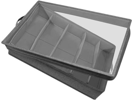 Ciieeo Organisateur De Couverts Multifonction avec Couvercle Transparent, Boîte à Ustensiles en Polypropylène Résistant, Compartiments Multiples, Rangement Portable Cuisine, Salon Et Buanderie