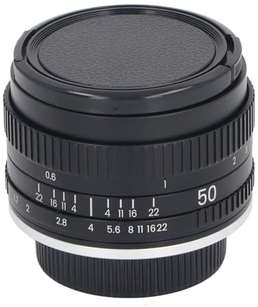 Lente F1.7 de 50 mm, lente óptica de aleación de aluminio, revestimiento compacto multicapa, lente de 50 mm F1.7 de formato completo para cámaras DSLR