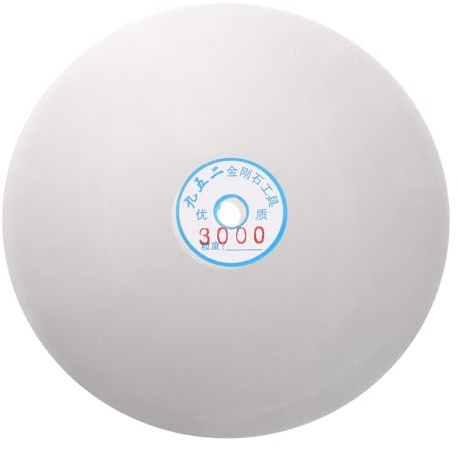 sourcing map Disco diamantato piatto da 20,3 x 1,27 cm, grana 3000, mola abrasiva diamantata per levigatura, levigatura, lucidatura ceramica, vetro, pietre, pietre preziose