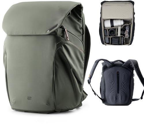 PGYTECH OneGo 2 Camera Backpack 20L-25L with Laptop ipad Compartment, Water-Resistant Camera Bag for Urban & Travel Photography Compatible with Sony/Canon/Nikon/DSLR/SLR Mirrorless Cameras
