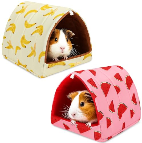UPINS Meerschweinchen-Bett, Meerschweinchen-Versteck | Waschbares Kleintier-Hauskäfig-Zubehör, für Zwergkaninchen, Chinchillas, Hamster, Igel