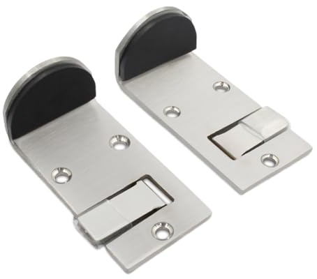 Renchey Topes De Puerta De Suelo | Fabricado en Acero Inoxidable - 2 Piezas Bloqueos De Seguridad Para Porche Balcón Apartamento Garaje Taller Hogar