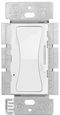 Interruptores de luz regulables de un solo polo/3 vías, interruptores de luz regulables basculantes con placa de pared para halógeno de 600 W, LED de 150 W, incandescente, no requiere cable neutro