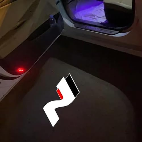WENINETIES 2Pcs Car Door Projector Lights for Hyundai Kona 2 & N-Line (2023-2026, Compact), Car Logo Welcome Light Custom Car Door Projector Lights Wireless Welcome Puddle Lights