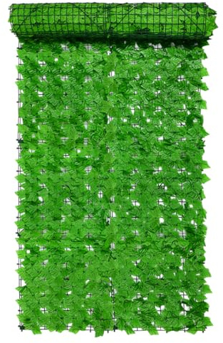 GRADENEVE Clôture à Feuillage Artificiel 0,5M Treillage Décoratif pour Terrasse et Cour Extérieure Mur Végétal Simulé Solide