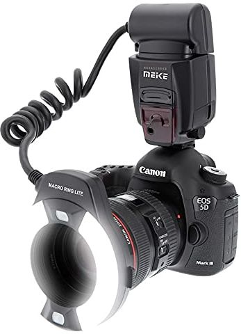Meike MK-14EXT LED E-TTL Macro Ring Flash For Canon 5D II III 6D 7D 60D 70D 700D SLR Camera with 8 Adapter Ring