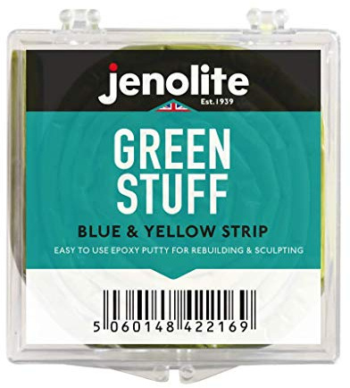 JENOLITE Green Stuff Modelliermasse, Blau und Gelb, 91 cm, Green Stuff Knete für Gaming und Miniaturmodellierung, schnell trocknend