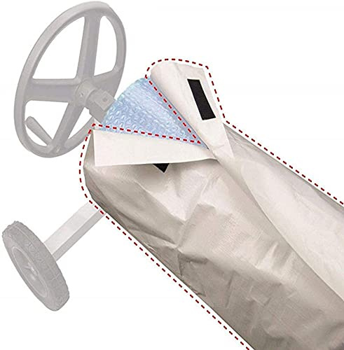 Swimming Pool Roll Cover Protector, Solar Blanket Roller Reel Waterproof Cover Sun-Screen Cover For Pools Solar Blanket, 210D, For Outdoor Heavy Duty Garden(Size:550x126cm,Color:grey)