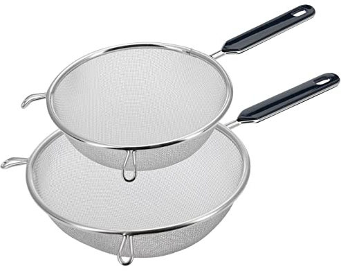Westmark 2 Haushaltssiebe, Traditionell, ø 18 cm + ø 20 cm, Rostfreier Edelstahl/Kunststoff, Silber/Schwarz, 128522E6