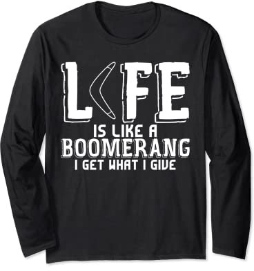 Wurfsport Boomerang Witz Spruch Bumerange Bumerang Langarmshirt