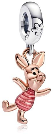RMMY Charm Anhänger Piglet Dangle CharmAnhänger 925 Sterling Silver Pendant Dangle Beads für Europäische Armbänder und Halsketten Chriatmas Birthday Jewelry Gifts for Women