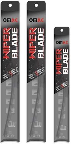 OMAC Scheibenwischer Vorne + Hinten Set kompatibel mit Opel Meriva B 2010-2017