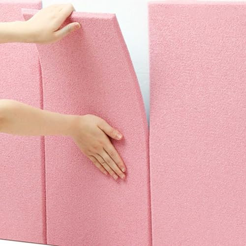 YSZBD Wandpaneele Selbstklebend Kopfteil Bett、Wandkissen Bank、Wandpaneele Stoff、Wandpolster Samt、Polsterelemente、Gepolsterte Wandpaneele Bett(#pink)