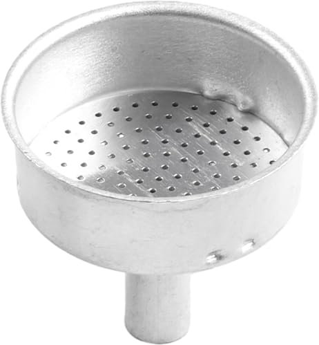 Imbuto di ricambio per moka in alluminio, filtro a imbuto per moka da 1, 3, 6, 12 tazze, guarnizione per caffè e filtro a imbuto (100 ml)
