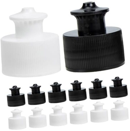 Milisten 20Pcs Sports Pull Cover Mineral Water Caps Leakproof Push Pull Top Bottle Lids for Hiking Travel and Outdoor Activities