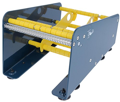 TE-Office Etikettenspender Labelspender aus Stahl für Haftetiketten Tischgerät manuell bis 163 mm inklusive 2 Rollenteiler