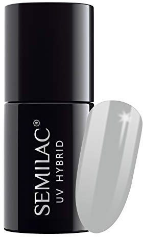 Semilac UV Hybrid Nail Polish, Number 183, 7 ml, Grey Pepper