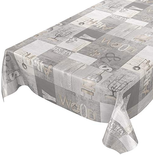 ANRO Wachstuchtischdecke Wachstuch Wachstischdecke Tischdecke abwaschbar Industry Modern Used Look Industrie 100x140cm eingefasst