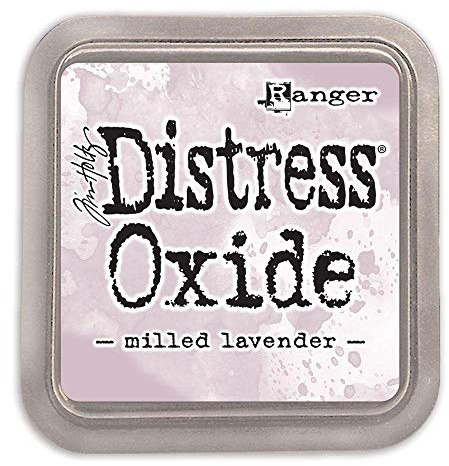 Ranger TDO56065 Pine Needles-a 2x2 Raised Pad, with Water-Reactive Dye Ink Tim Holtz Distress Oxide Stempelkissen Milled Lavender, Rosa, 7, 6 x 7, 6 cm