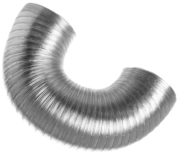 EUROPLAST Ø 160mm Condotto d'aria Flessibile per Cappa da Cucina, Condizionatore d'aria, Aspiratore, Asciugatrice - Tubo di Scarico Semirigido da 1.5m - Condotti di Ventilazione - Alluminio