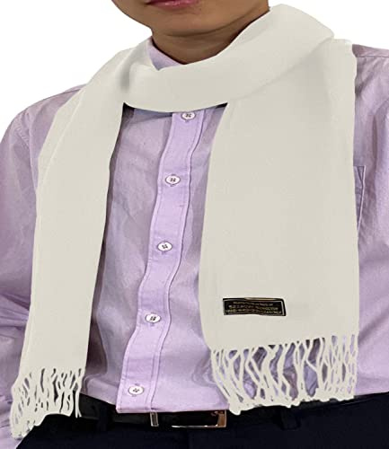 CJ Apparel Cremefarben Herren Nepalesisch Einfarbig Design Mode Strickschal Schal Zweite Wahl Herbst/Winter Wrap NEU