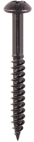 4x30mm (8x1.1/4) BLACK POZI WOOD SCREW ROUND HEAD BLACKJAX POZIDRIVE JAPANNED PHILLIPS HEAD SMALL STEEL SCREWS CHIPBOARD MDF CABINET FURNITURE (Pack of 20, 50, 100) (100)