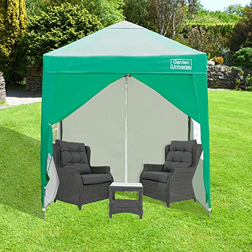 Gazebo 2x2m By Garden Universe Heavy Duty Pop up Frame Marquee Canopy Tent Green GAZ2x2-Green