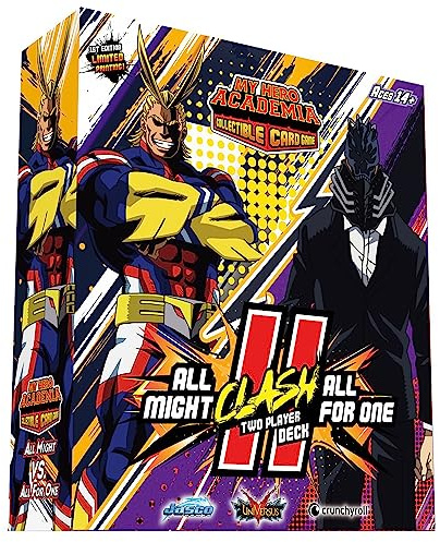 Jasco Games My Hero Academia Collectible Card Game All Might Vs. All for One Two Player Clash Decks | Trading Card Game for Adults and Teens | Ages 14+ | 2 Players | Avg. Playtime 45+ Mins | Made