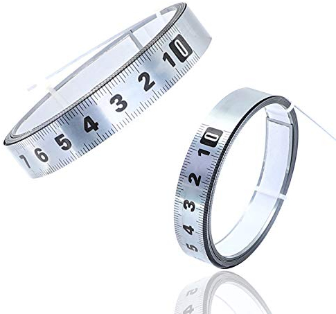 1 Rolle metrisches Gehrungsspur-Maßband 0,5 Zoll selbstklebendes Maßstabsband aus Stahl 1-5 m for Fräser-Tischsäge T-Schienen-Holzbearbeitungswerkzeuge (Color : SS-5M-Z)