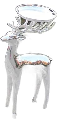 Kerzenständer Kerzenständer, Kerzenständer, Wachs-Sets, Silber-Finish, Hirschform, Metall-Kerzenhalter, Kandelaber aus Zinklegierung Tischdeko