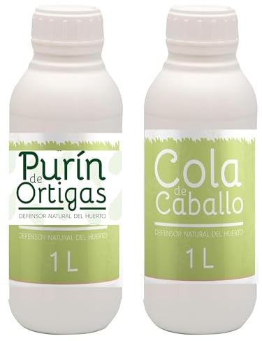 PLANTAWA Pack Purín de Ortiga 1L y Extracto de Cola de Caballo 1L | Multiusos | Versátil | Productos de Origen Natural para el Cuidado y Fortalecimiento de Superficies | Uso Interior y Exterior