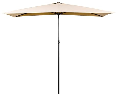 Generic Ombrellone Rettangolare da Esterno 250×130cm, Ombrellone da Tavolo con Palo in Acciaio, per Parete, Balcone, Giardino, Terrazza, Caffè, Altezza Regolabile