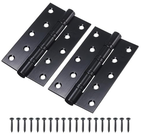 QUARKZMAN 2pcs Porte Charnières 5 x 3 Ouverture Charnière avec Vis (Noir)