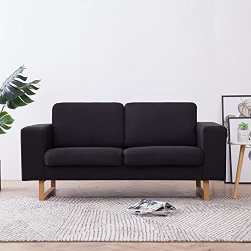 ShGaxin 2-Sitzer-Sofa, Schlafsofa, Schlafcouch, Sofa Bed, Sofas & Couches, Relaxsofa, Stoff Schwarz