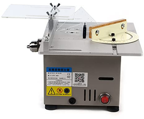 Mini scie circulaire de table électrique DIY - Scie de table multifonction - Pour le travail du bois - Scie circulaire multifonction - Scie de table miniature de précision - Courbe liftable - 96 W