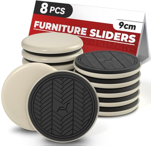 Möbelgleiter Teppich, 8 Stück -9cm - Möbelgleiter Kunststoff, Furniture Sliders, Möbel einfach bewegen, Schützen Sie Ihre teppichboden