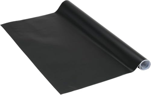 Vénilia film autocollant Back to school - 45 cm x 1 m - film ardoise autocollant avec craie et quatre aimants, tableau noir adhésif pour maison, bureau et cuisine - noir